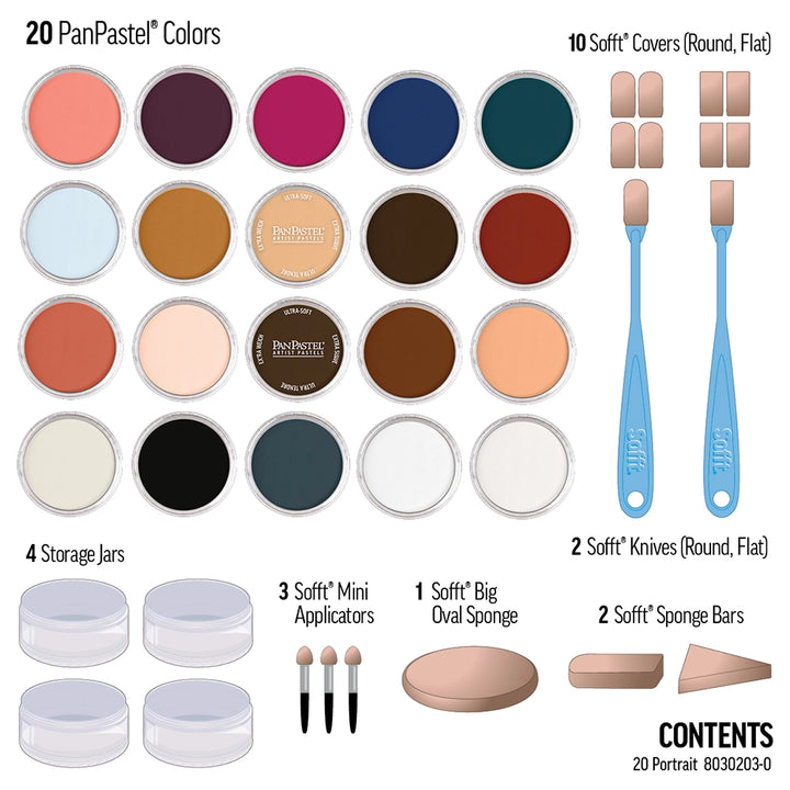 Portrait Set Pan Pastel Set 20 Colours