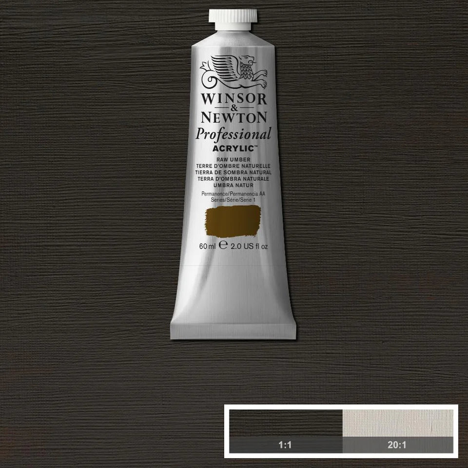Raw Umber Winsor &amp; Newton Artist Acrylic 60ml
