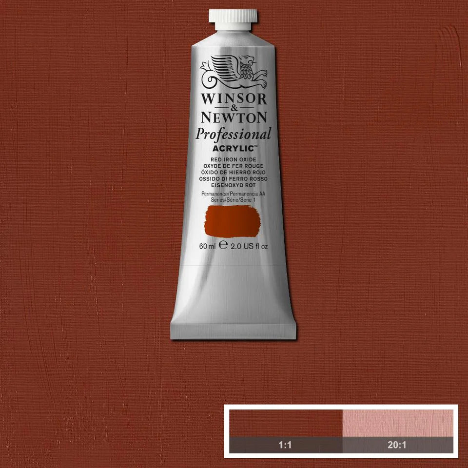 Red Iron Oxide Winsor &amp; Newton Artist Acrylic 60ml