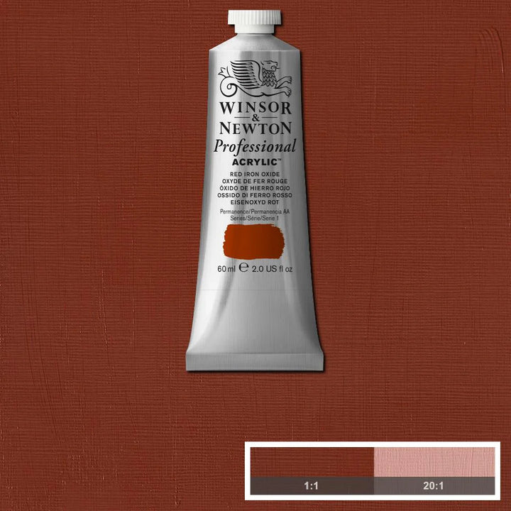 Red Iron Oxide Winsor &amp; Newton Artist Acrylic 60ml