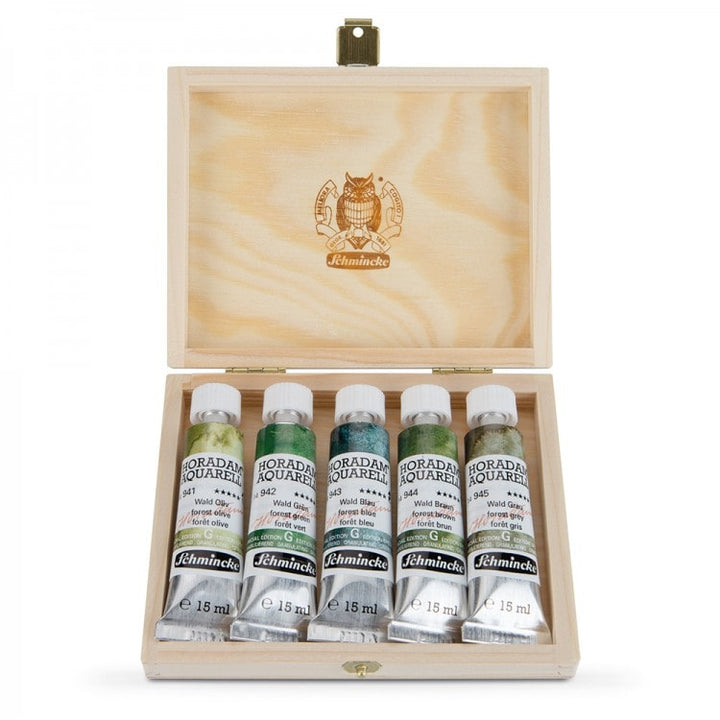 Schmincke Super Granulation Set forest, 5 x 15 ml