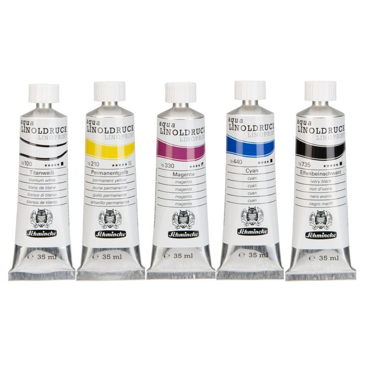 Schmincke linoprint x5 20ml tubes (Inc Black)