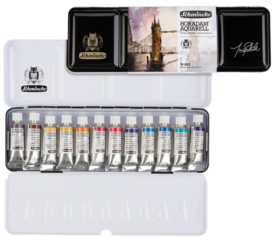 Schmincke Horadam Tony White Watercolour Metal Tin 12 x 5ml