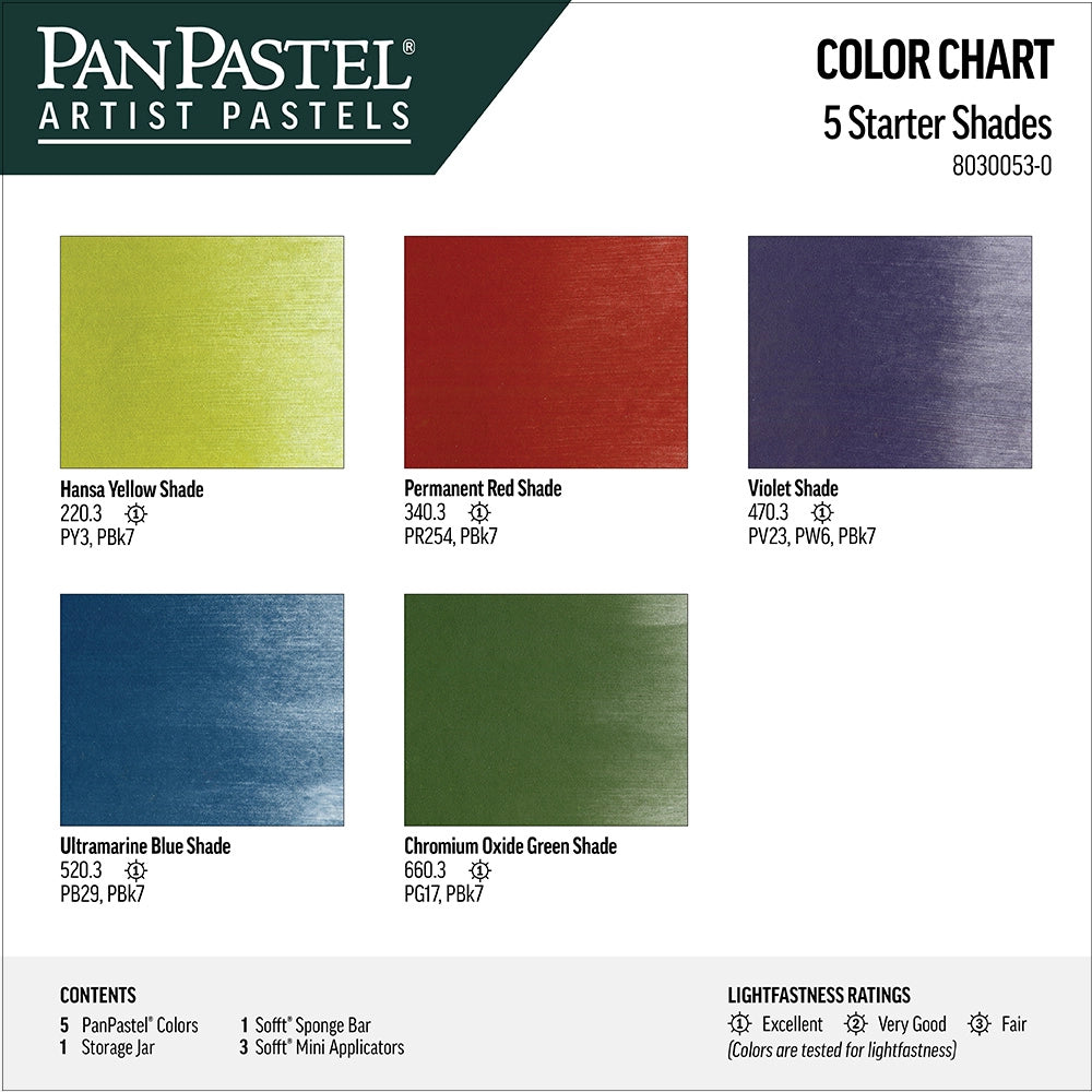 Shades Set Pan Pastel Set 5 Colours