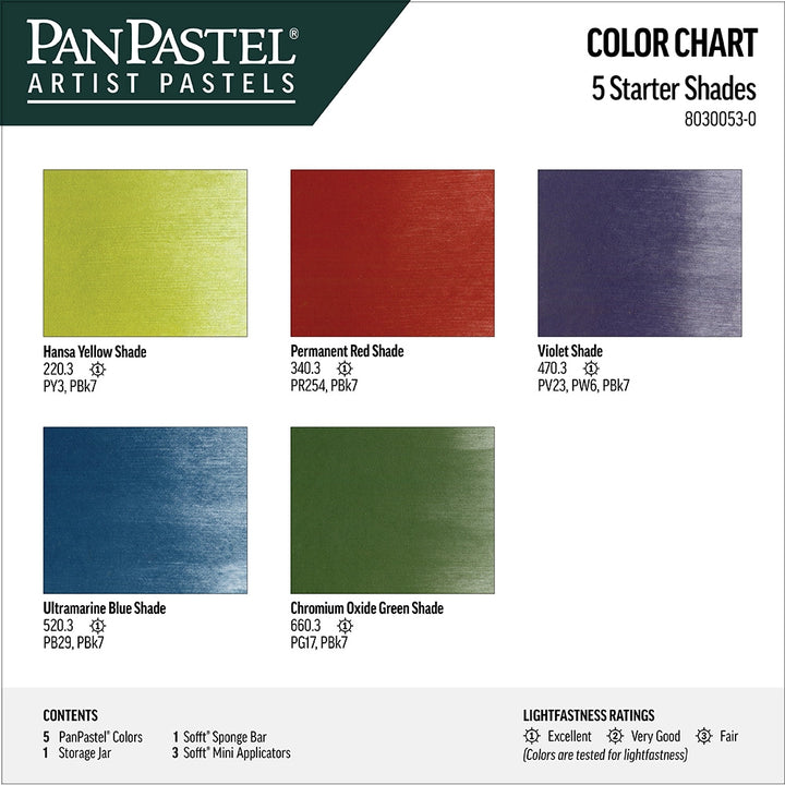 Shades Set Pan Pastel Set 5 Colours