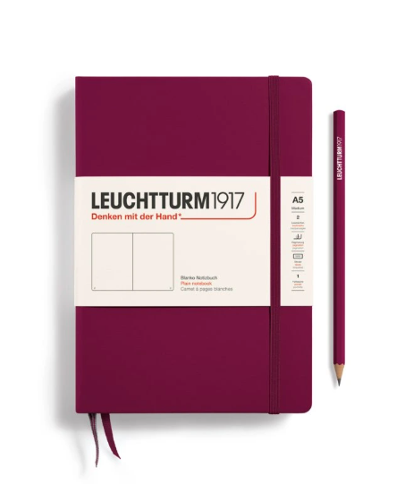 Leuchtturm Notebook HC Medium A5 251p Plain Port Red