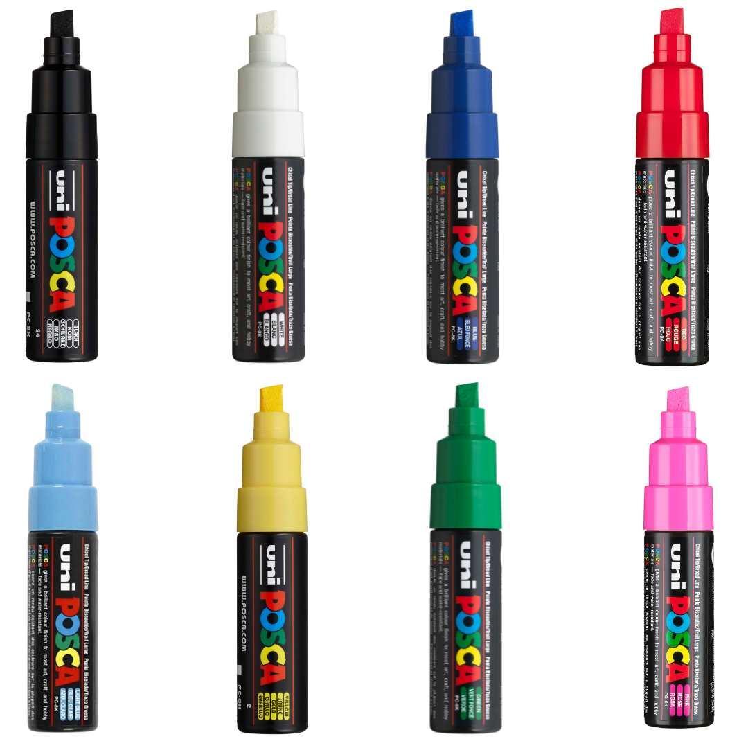 Uni posca Chisel Paint Marker Set of 8 PC-17K