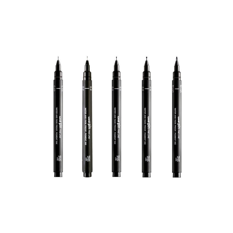 Uni Pin Fineliner 5 set