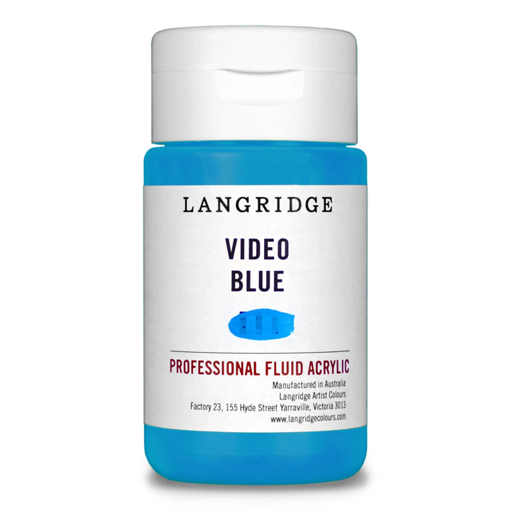 Video Blue Langridge Fluid Acrylic 125ml