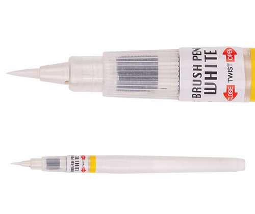 Zig Calligraphy Brush Pen White