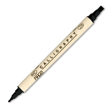 Zig Memory Calligraphy Pen Acid Free, Archival.Pure Black (2/5mm)