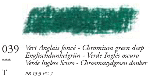 039 Chromium Green Deep Large Sennelier Oil Pastel - Click Image to Close