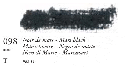 098 Mars Black Large Sennelier Oil Pastel - Click Image to Close