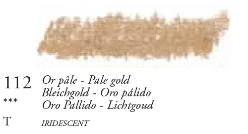 112 Pale Gold Sennelier Iridescent Oil Pastel - Click Image to Close