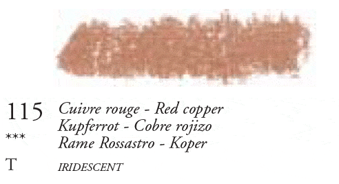 115 Red Copper Sennelier Iridescent Oil Pastel - Click Image to Close