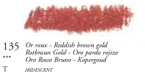 135 Reddish Brown Gold Sennelier Iridescent Oil Pastel