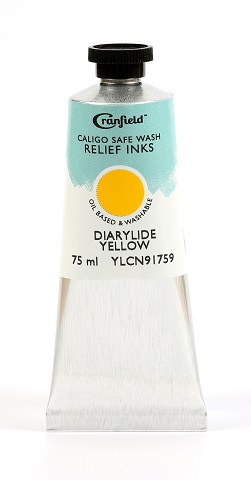 Caligo Safe Wash Relief Ink Diarylide Yellow 75ml - Click Image to Close