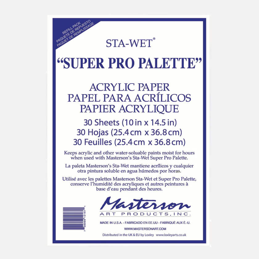 Pro Palette Acrylic Paper Refill 30 sheets Masterson - Click Image to Close
