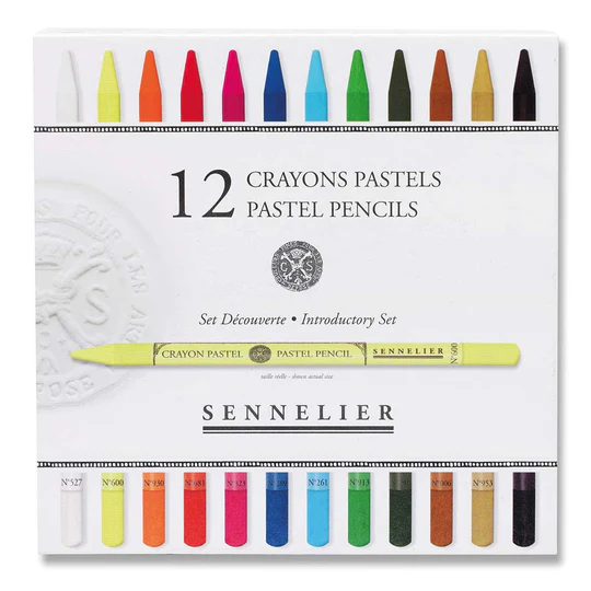 Sennelier Set of 12 Assorted Pastel Pencils + 12 Empty Slots