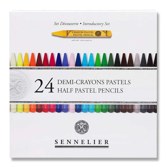 Sennelier Set of 24 Assorted Half Size Pencils + 12 Empty Slots