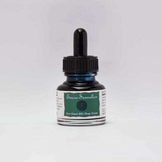 Deep Green Sennelier Encre Drawing Ink 30ml - Click Image to Close