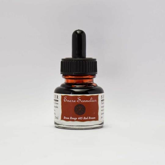 Red Brown Sennelier Encre Drawing Ink 30ml - Click Image to Close