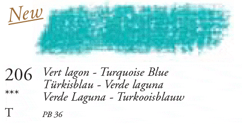 206 Turquoise Blue Sennelier Oil Pastel - Click Image to Close