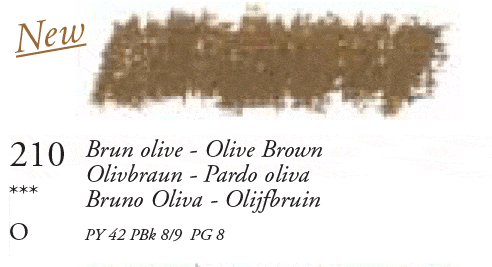 210 Olive Brown Sennelier Oil Pastel - Click Image to Close