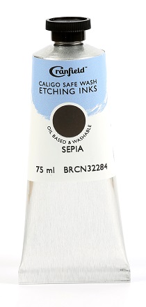 Caligo Safe Wash Etching Ink Sepia 75ml - Click Image to Close