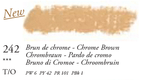 242 Chrome Brown Large Sennelier Oil Pastel - Click Image to Close