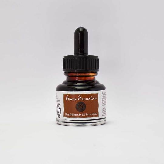 Burnt Sienna Sennelier Encre Drawing Ink 30ml - Click Image to Close