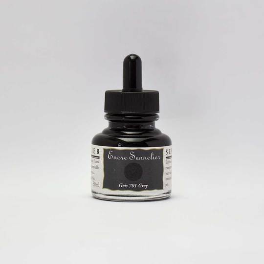 Grey Sennelier Encre Drawing Ink 30ml - Click Image to Close
