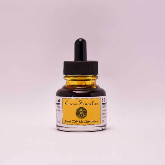 Yellow Light Sennelier Encre Drawing Ink 30ml - Click Image to Close
