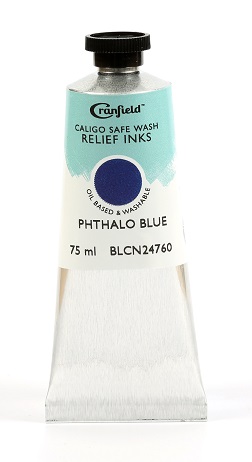 Caligo Safe Wash Relief Ink Phthalo Blue 75ml