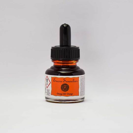 Orange Sennelier Encre Drawing Ink 30ml - Click Image to Close