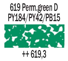 619.3 Perm Green Dp Rembrandt Soft Pastel - Click Image to Close