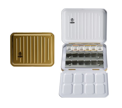 Horadam Watercolour 6 x 1/2 pans Metal Tin Limited Gold Edition - Click Image to Close