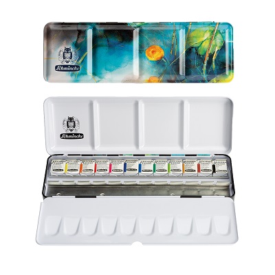 Akademie Watercolour 12 x 1/2 pans Metal Tin Limited Edition - Click Image to Close