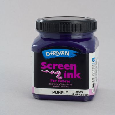 Purple Screen Ink Derivan (Fabric) 250ml - Click Image to Close