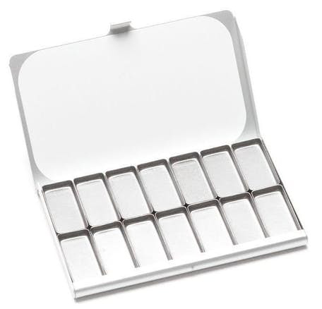 Art Toolkit Pocket Palette Silver Standard Pans - Click Image to Close