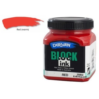 Derivan Block Ink Red (Warm) 250ml - Click Image to Close