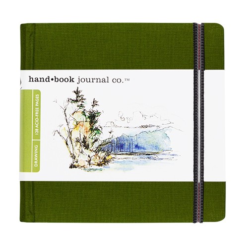 Hand Book Journal 5.5x5.5 Green Square 130gsm - Click Image to Close