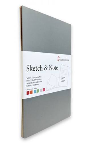 Hahnemuhle Grey Pink Bundle Sketch Book 20 Sheets 125gsm A6 - Click Image to Close