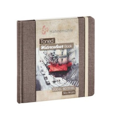 Hahnemuhle Toned W/C Book Beige 14x14 landscape 200gsm - Click Image to Close