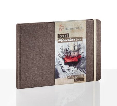 Hahnemuhle Toned W/C Book Beige A6 landscape 200gsm - Click Image to Close