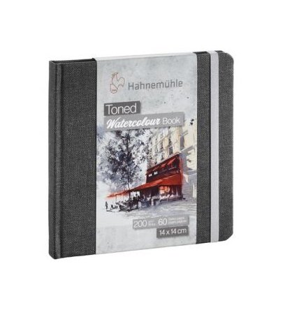 Hahnemuhle Toned W/C Book Grey 14x14 landscape 200gsm - Click Image to Close