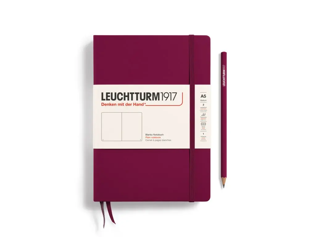 Leuchtturm Notebook HC Medium A5 251p Plain Port Red