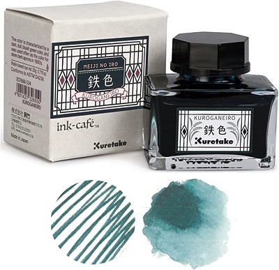 Kuretake Meiji-No-Iro Ink Kuroganeiro Indigo Blue 20ml - Click Image to Close