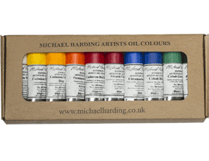 Michael Harding Oil Paint Starter Set - 6 Colors X 40ml Tubes | High Pigment, Fade Resistant, Creamy Texture For Artists