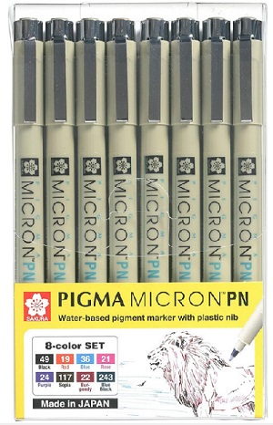 Pigma Micron Colour PN Set 8 - Click Image to Close